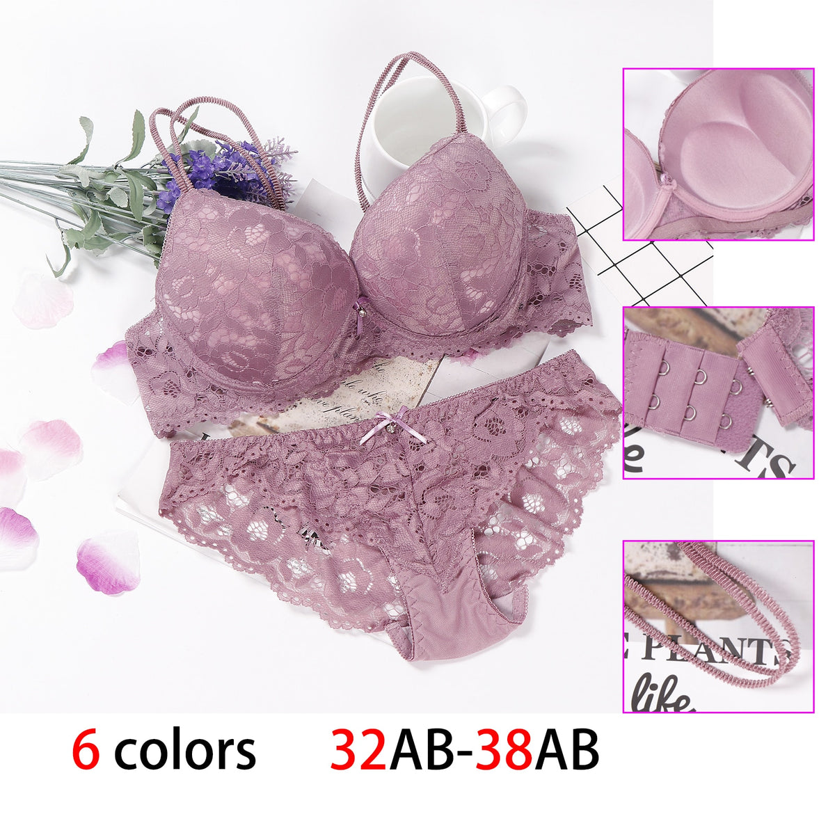 Plus Size Women Wire Free Bra Lace Sexy Bra Woman Push Up Adjustable  Brassiere Femme Seamless Underwear Lady Bras (Color : Style 1-Purple, Cup  Size : 85C) : : Clothing, Shoes & Accessories