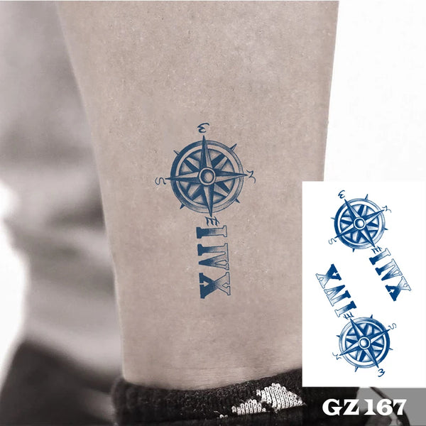 Semi-Permanent Temporary Tattoo Sticker for Men Boys Long-Lasting 1-2 Weeks Waterproof &amp; Realistic Body Arrow Tattoo Stickers