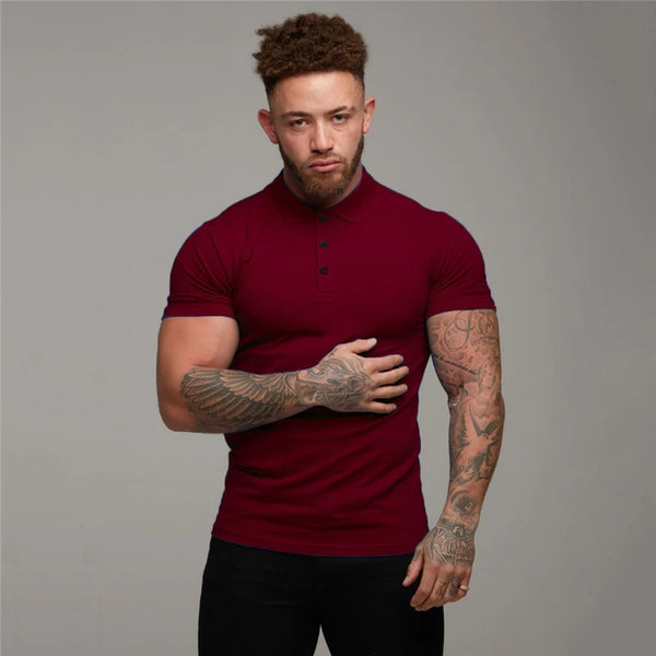 New Brand Polo Shirt Mens Casual Fashion Breathable Cotton Polo Tshirt Men Business Short High Quality Gym Fitness Poloshirt Men