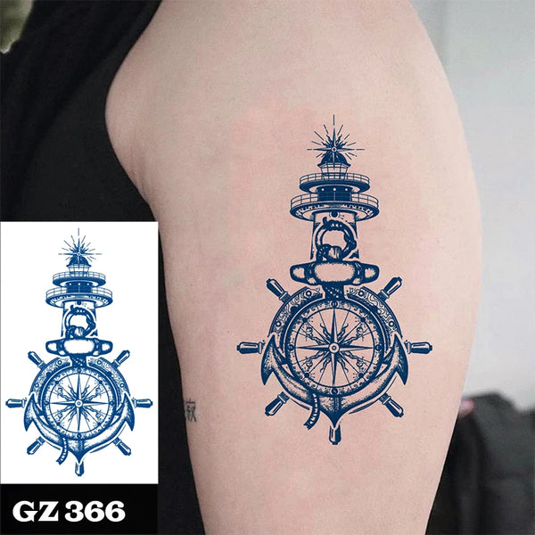 Semi-Permanent Temporary Tattoo Sticker for Men Boys Long-Lasting 1-2 Weeks Waterproof &amp; Realistic Body Arrow Tattoo Stickers