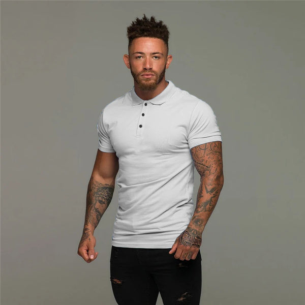 New Brand Polo Shirt Mens Casual Fashion Breathable Cotton Polo Tshirt Men Business Short High Quality Gym Fitness Poloshirt Men