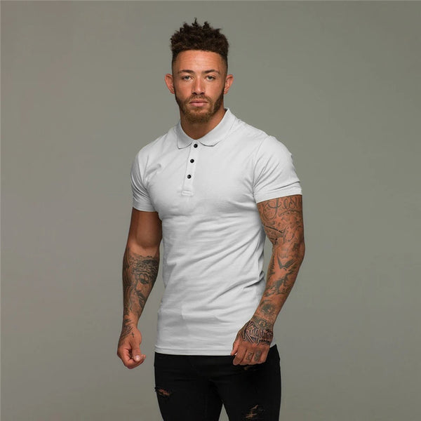 New Brand Polo Shirt Mens Casual Fashion Breathable Cotton Polo Tshirt Men Business Short High Quality Gym Fitness Poloshirt Men