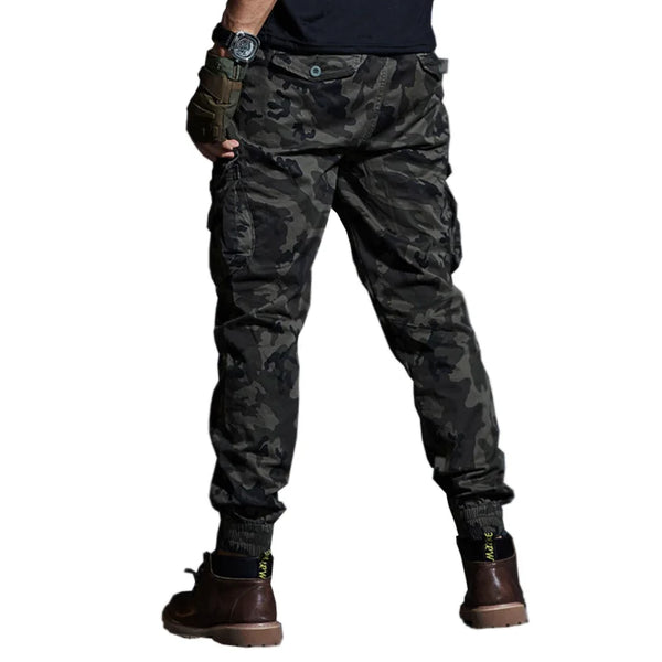 High Quality Khaki Casual Pants Men Tactical Joggers Camouflage Cargo Pants Multi-Pocket Fashions Black Army Trousers Work Wear