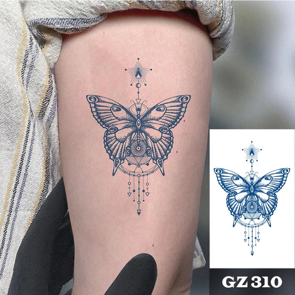 Semi-Permanent Temporary Tattoo Sticker for Men Boys Long-Lasting 1-2 Weeks Waterproof &amp; Realistic Body Arrow Tattoo Stickers