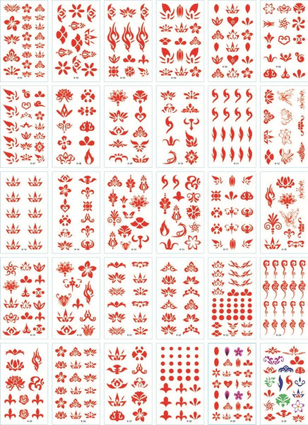 30Pcs/Set No Repeat Temporary Tattoo Stickers Waterproof Arm Clavicle Body Art Sticker Disposable butterfly tatouage temporaire