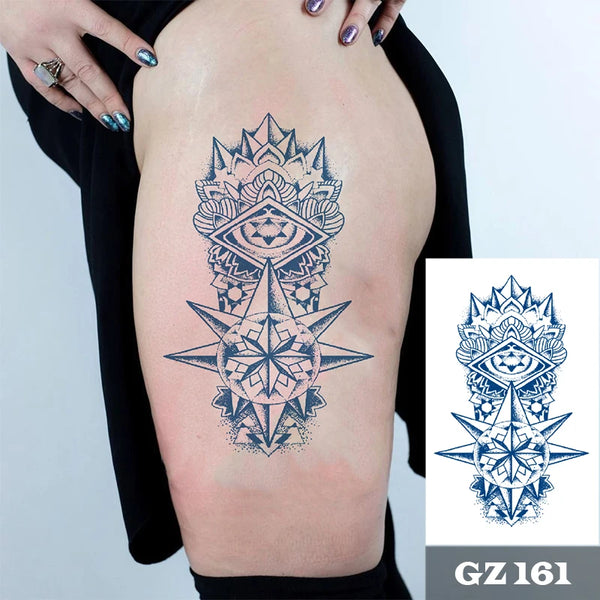 Semi-Permanent Temporary Tattoo Sticker for Men Boys Long-Lasting 1-2 Weeks Waterproof &amp; Realistic Body Arrow Tattoo Stickers