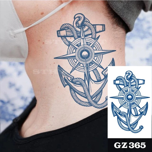 Semi-Permanent Temporary Tattoo Sticker for Men Boys Long-Lasting 1-2 Weeks Waterproof &amp; Realistic Body Arrow Tattoo Stickers