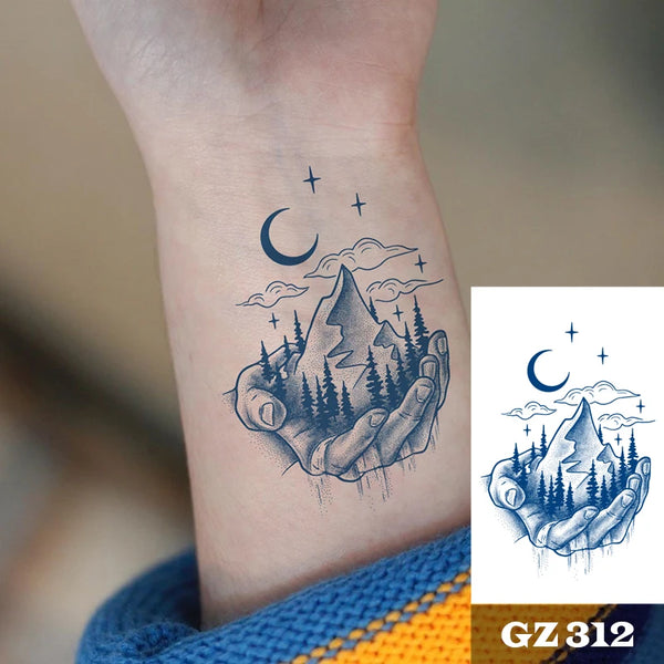 Semi-Permanent Temporary Tattoo Sticker for Men Boys Long-Lasting 1-2 Weeks Waterproof &amp; Realistic Body Arrow Tattoo Stickers