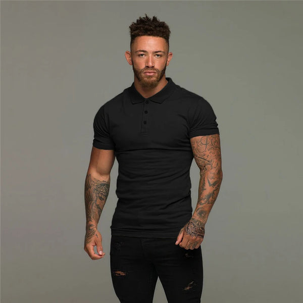 New Brand Polo Shirt Mens Casual Fashion Breathable Cotton Polo Tshirt Men Business Short High Quality Gym Fitness Poloshirt Men