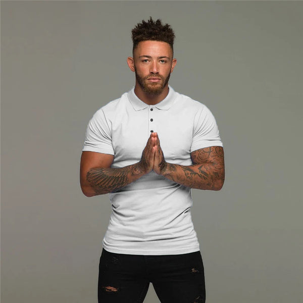 New Brand Polo Shirt Mens Casual Fashion Breathable Cotton Polo Tshirt Men Business Short High Quality Gym Fitness Poloshirt Men