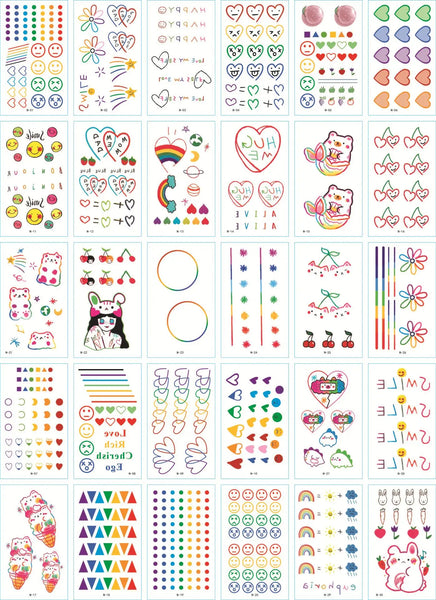 30Pcs/Set No Repeat Temporary Tattoo Stickers Waterproof Arm Clavicle Body Art Sticker Disposable butterfly tatouage temporaire