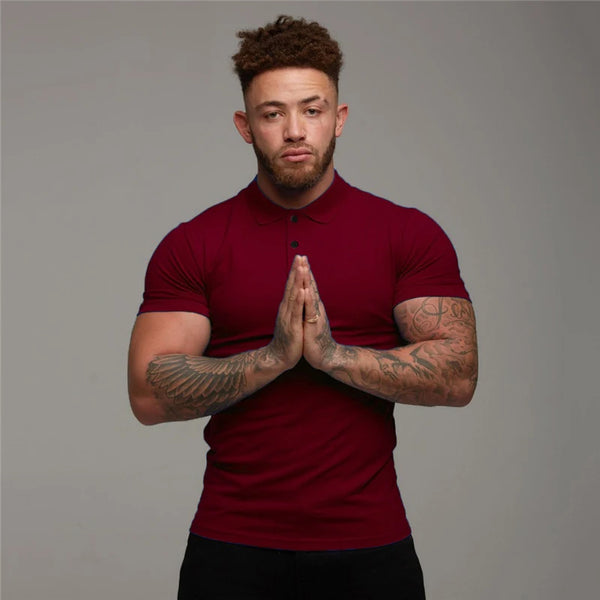 New Brand Polo Shirt Mens Casual Fashion Breathable Cotton Polo Tshirt Men Business Short High Quality Gym Fitness Poloshirt Men