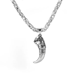 Punk Stainless Steel Jewelry Wolf Pendant Necklace For Men Women 2021 New Byzantine Chain Fahsion Emperor Chain Jewelry Gifts