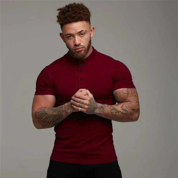 New Brand Polo Shirt Mens Casual Fashion Breathable Cotton Polo Tshirt Men Business Short High Quality Gym Fitness Poloshirt Men