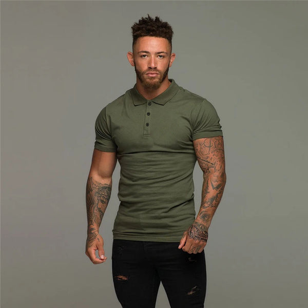 New Brand Polo Shirt Mens Casual Fashion Breathable Cotton Polo Tshirt Men Business Short High Quality Gym Fitness Poloshirt Men