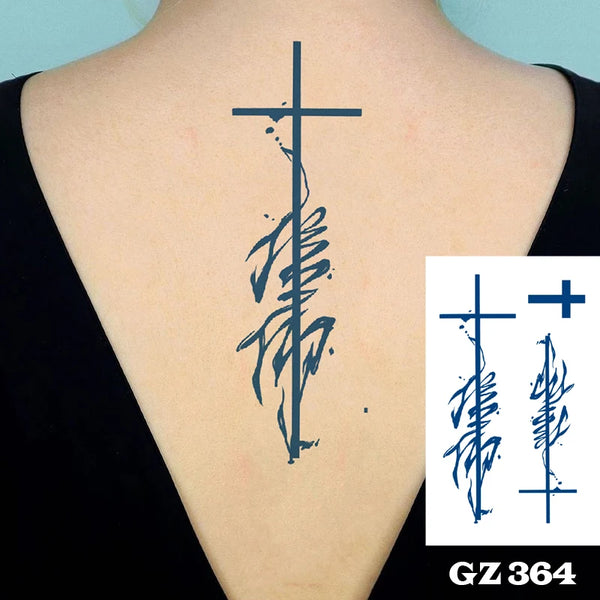 Semi-Permanent Temporary Tattoo Sticker for Men Boys Long-Lasting 1-2 Weeks Waterproof &amp; Realistic Body Arrow Tattoo Stickers