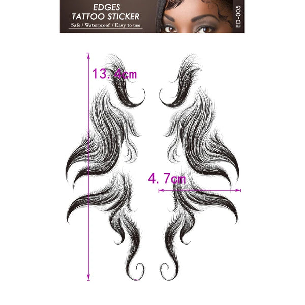 Bangs hairstyle Waterproof Temporary Tattoos Sticker Fringe Hair Henna Tattoo Sleeve Tatoo Easy Hairstyles Fake Tattoo For Women