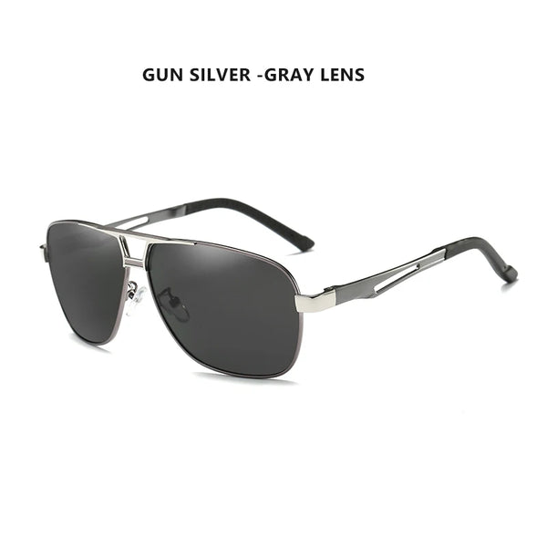 Top Aluminum Magnesium Square Polarized  Photochromic Sunglasses Men Sun Glasses Military Safety Driving Oculos De Sol Masculino