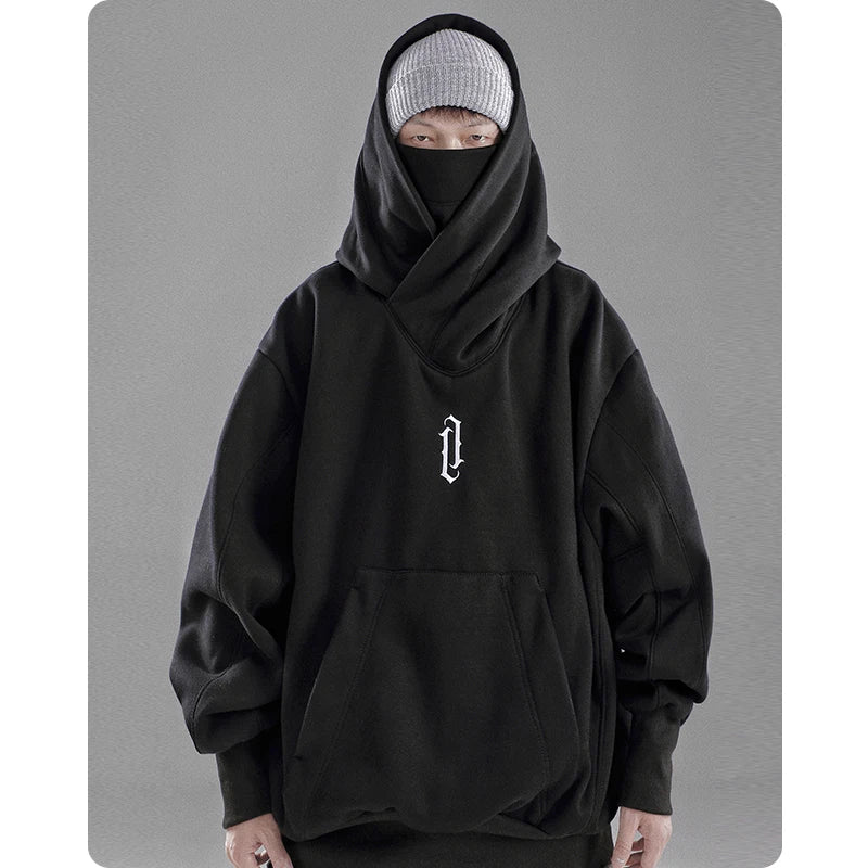 Autumn winter High collar hoodie loose comfortable Men's clothes Harajuku Hiphop streetwear Fleece hooded oversize Sweatshirt