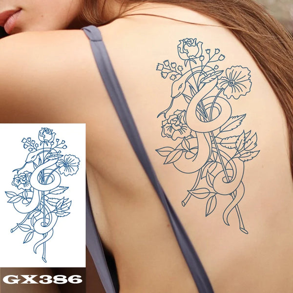 Semi-Permanent Temporary Tattoo Sticker for Men Boys Long-Lasting 1-2 Weeks Waterproof &amp; Realistic Body Arrow Tattoo Stickers