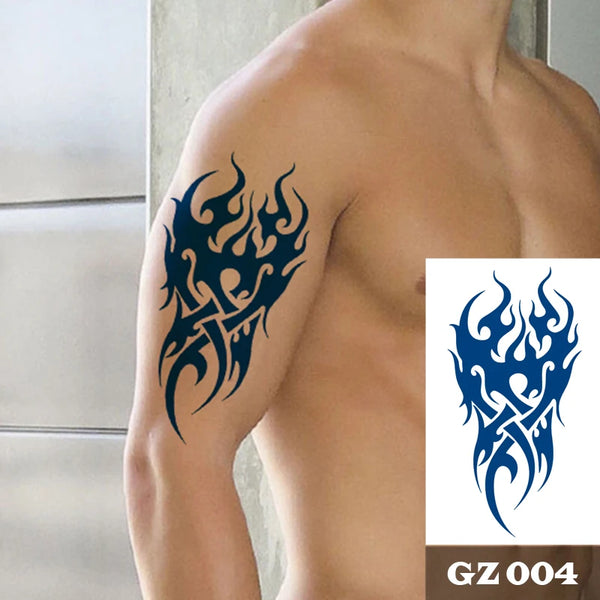 Semi-Permanent Temporary Tattoo Sticker for Men Boys Long-Lasting 1-2 Weeks Waterproof &amp; Realistic Body Arrow Tattoo Stickers