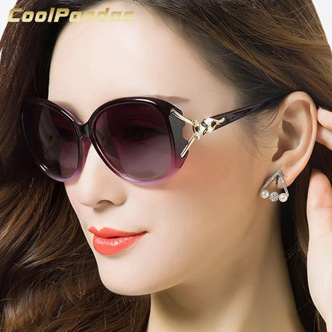 CoolPandas Brand Fashion Ladies Oversized Sunglasses Women Polarized For Female Driving Travel Glasses Anti-Glare Gradient Lens