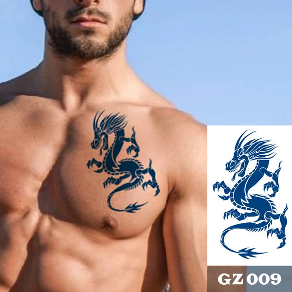 Semi-Permanent Temporary Tattoo Sticker for Men Boys Long-Lasting 1-2 Weeks Waterproof &amp; Realistic Body Arrow Tattoo Stickers