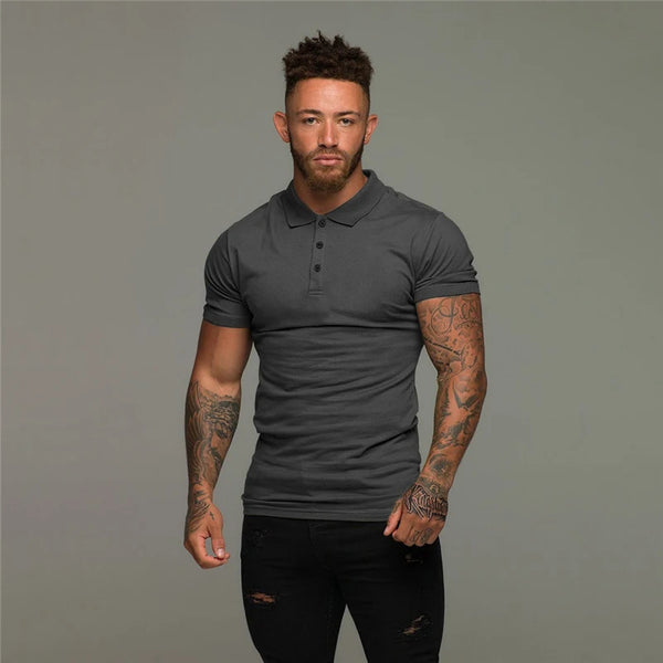 New Brand Polo Shirt Mens Casual Fashion Breathable Cotton Polo Tshirt Men Business Short High Quality Gym Fitness Poloshirt Men