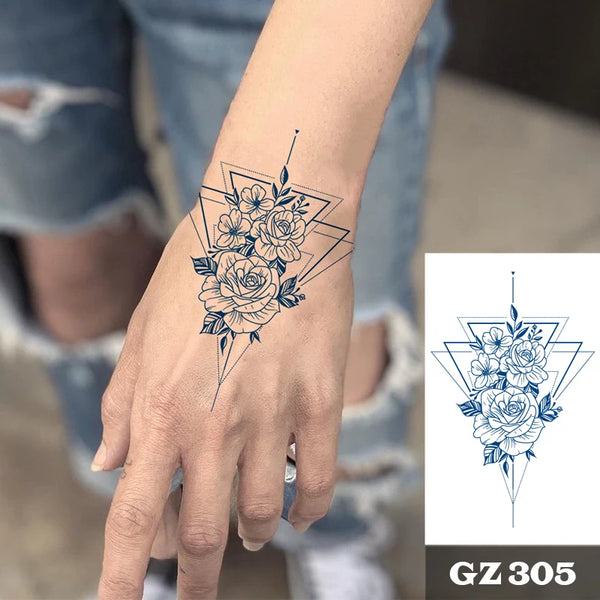 Semi-Permanent Temporary Tattoo Sticker for Men Boys Long-Lasting 1-2 Weeks Waterproof &amp; Realistic Body Arrow Tattoo Stickers