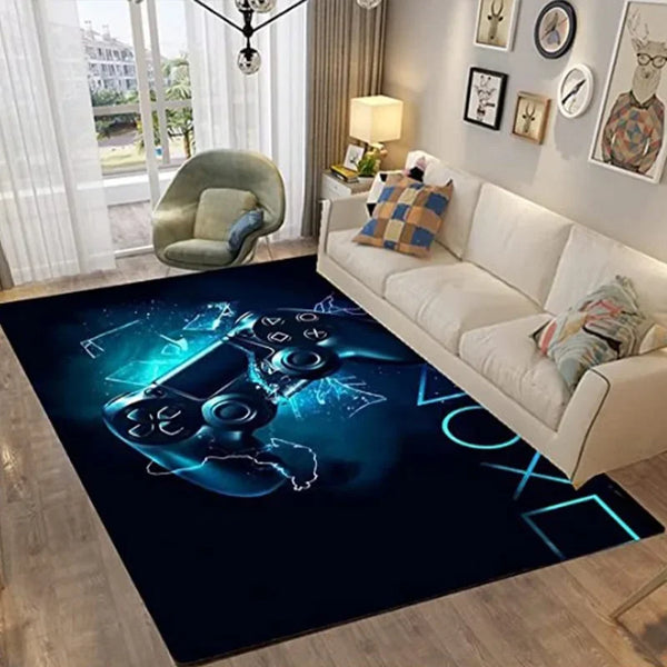 Cartoon Cyberpunk Floor Mat Video Game Bedroom Area Rug Gaming Room Anti-slip Children Play Carpet for Living Room Home Decor