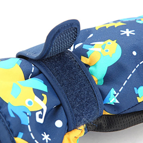 Children Snow Play Essential Boys and Girls Cartoon Cotton Ski Gloves Fashionable Warmth and Comfort Cold Weather Kids Gloves