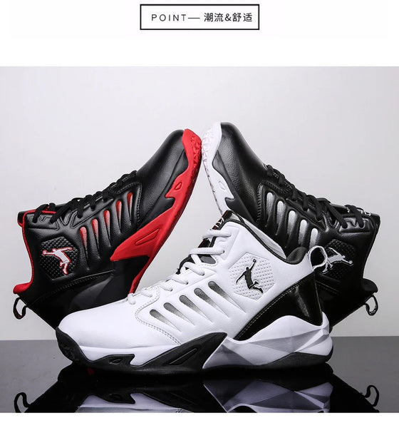 Brand Leather Men Sneakers Comfortable Basketball Non-Slip Lightweight Shoes Men's Training Basket Waterproof Basketball Boots