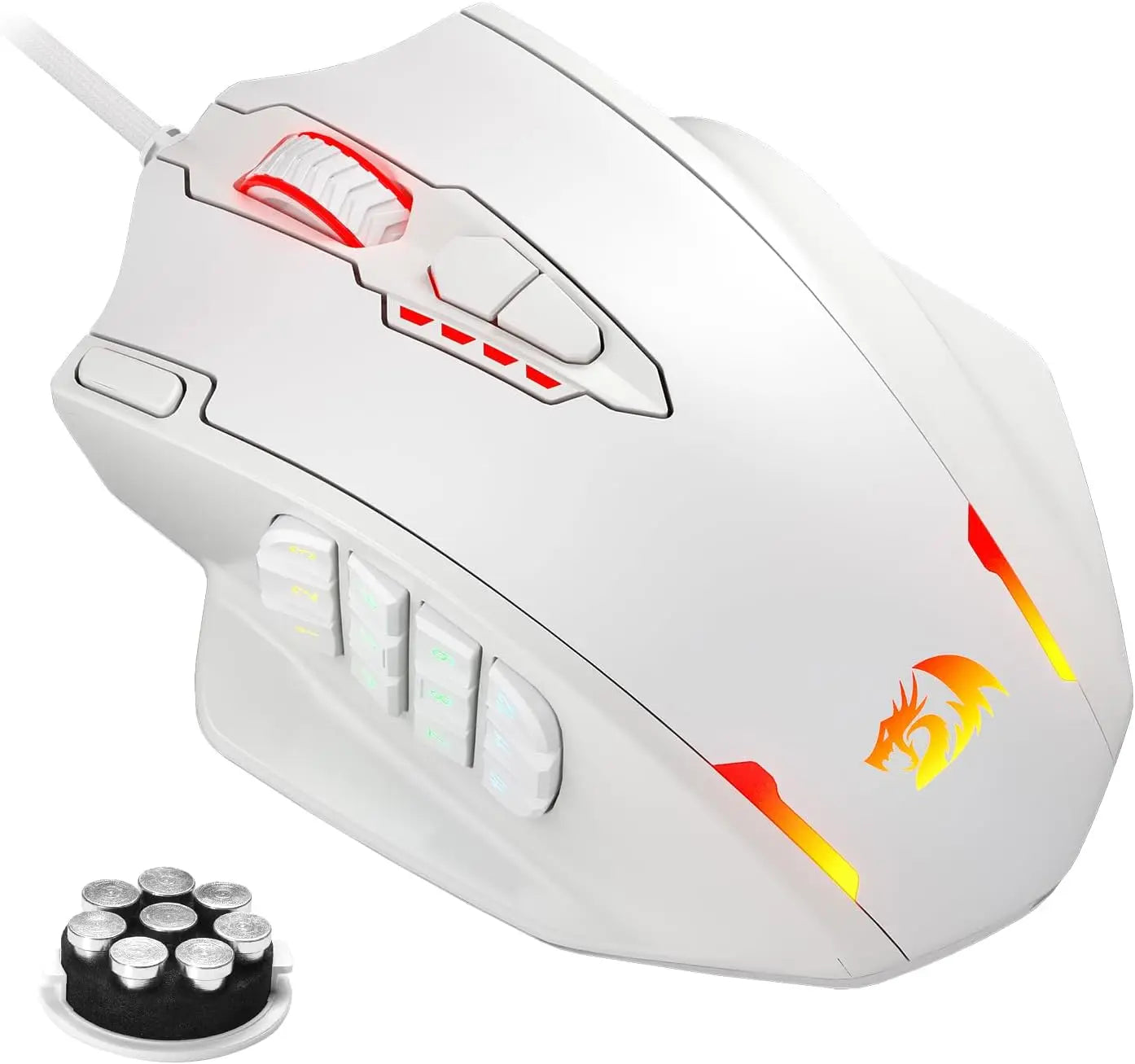 Redragon M908 RGB Backlight LED USB Wired Gaming Mouse 18 Programmable Mouse Buttons 12400 DPI