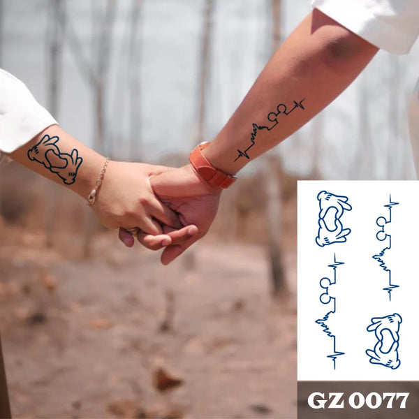 Semi Permanent Temporary Tattoo Sticker， Totem Tattoo Designs Symbols Long lasting Waterproof for Women Men