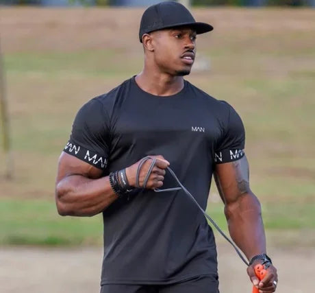 2024 New largetype Men Compression T-shirt men Sporting Skinny Tee Shirt Male Gym Running Black Quick dry T-shirt Fitness Sports