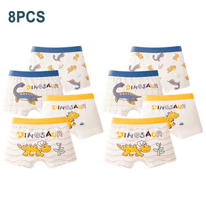 8pcs Hot Boxer Shorts Kids Class A Cotton Boxer Underpants Soft Skin-friendly Fabric Cute Cartoon Underwear Boy Shorts For Boys