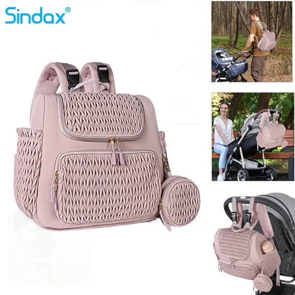 Mommy Bag Maternity Lightweight Large Capacity Outdoor Travel Bag Baby Stroller Hanging Bags Maternity Women Fashion Backpack