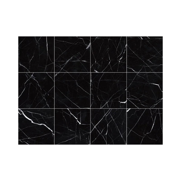 Simulated Marble Tile Floor Sticker - Waterproof PVC Self-adhesive for Living Room, Kitchen, Home Decor - Wall Stickers