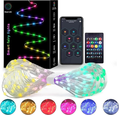 Fairy String Lights RGB LED Strip Bluetooth Smart USB Starry Lights Christmas Curtain DIY Twinkle Light Waterproof Party Room