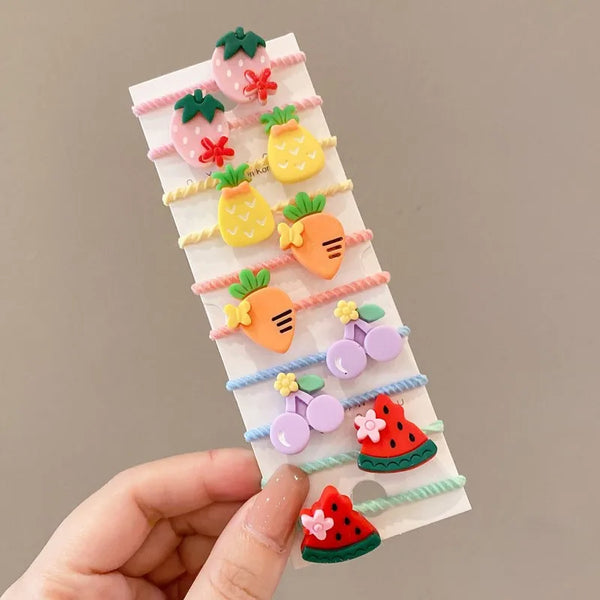 Hair Accessories Girls Bands Scrunchies Elastiques Cheveux Fille Gift Band Elastic Kids Nylon Rubber Cartoon Wholesale Cute