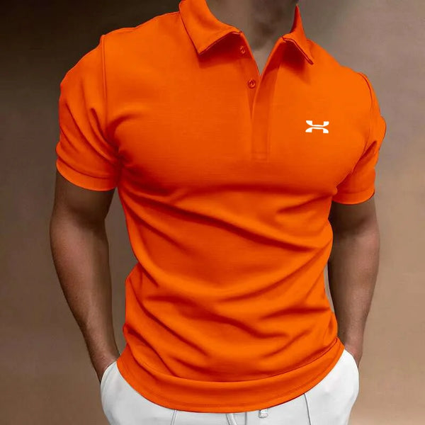 Men's New T-shirt Classic Short sleeved Polo Shirt Summer Top Casual T-shirt Button Collar Super Large S-4XL Casual Polo Shirt