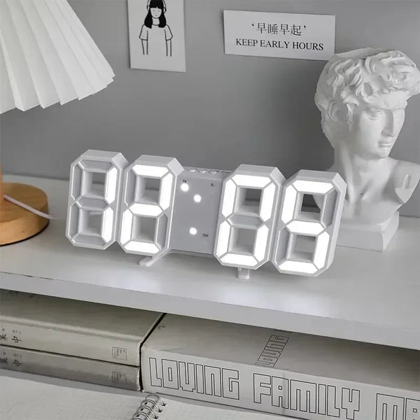 Led Digital Clock Large 3D LED Digital Clock Multifunctional Creative USB Plug-in Clock Home Decoration Desk Decor Table Alarm