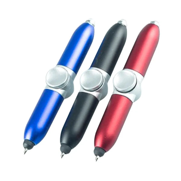 Rotating  Gyro Toy Pens LED Luminous Ballpoint Pen Anti Stress Desk Interesting Toy Office Spinning Pens Supplies