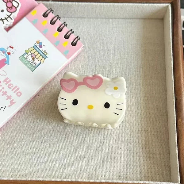 Sanrio Kuromi Hair Claws Women Fashion Cute Hello Kitty Hairclip Girl Cinnamoroll Acrylic Shark Clip Kid My Melody Birthday Gift