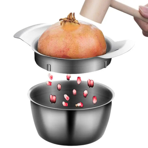 Pomegranate Peeling Tool Set Stainless Steel Pomegranate Removal Tool With Bowl Manual Fruit Deseeder Kitchen Gadget for Home