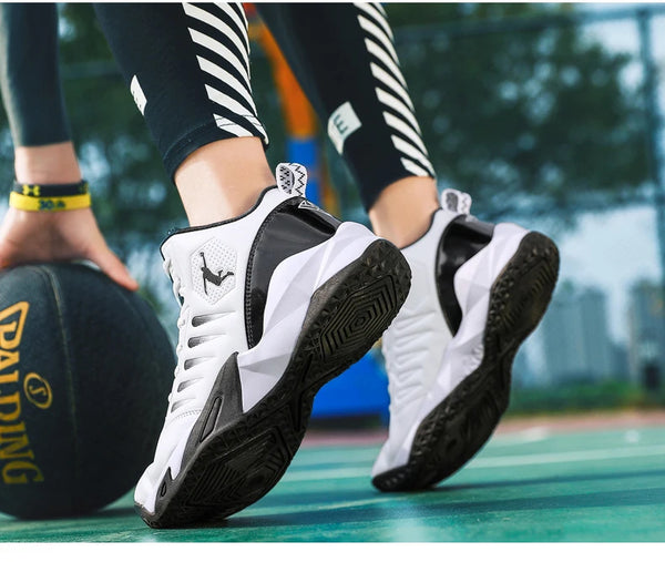 Brand Leather Men Sneakers Comfortable Basketball Non-Slip Lightweight Shoes Men's Training Basket Waterproof Basketball Boots