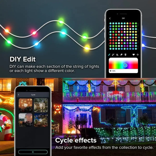 Fairy String Lights RGB LED Strip Bluetooth Smart USB Starry Lights Christmas Curtain DIY Twinkle Light Waterproof Party Room