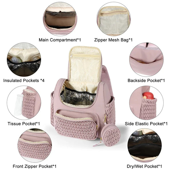 Mommy Bag Maternity Lightweight Large Capacity Outdoor Travel Bag Baby Stroller Hanging Bags Maternity Women Fashion Backpack