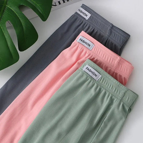 Men Boxer Underwear Elastic Waist Mid-rise Shorts Briefs Solid Color Wide Loose Fit Button Fly Ice Silk Thin Panties 남성 스퀘어 팬티