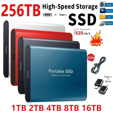 1TB Original Hard Disk Xiaomi Portable SSD High Speed External Hard Drive USB3.1 Type-C Solid State Drives for Laptop/PC/Phone